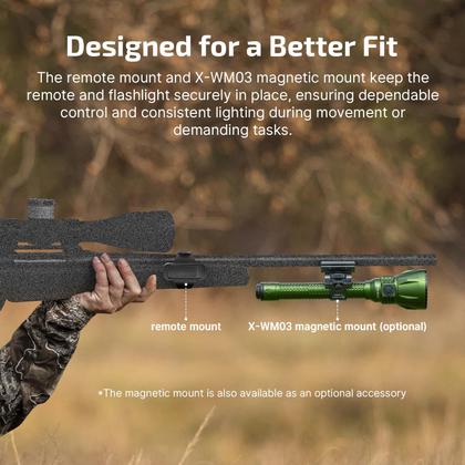 Imagem de Lanterna tática recarregável OLIGHT Javelot Turbo 2 de 1800 lúmens com alcance de longo alcance de 4921 pés, luz de caça LED de interruptor duplo com controle remoto sem fio de 8M, bateria e cabo USB C, verde OD