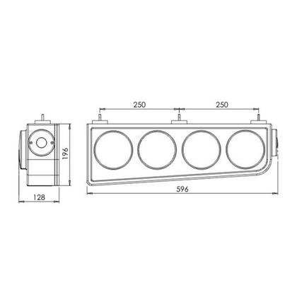 Imagem de Lanterna traseira 10 LED LD Com triângulo retrorrefletor bivolt para reboques e semirreboques