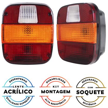 Imagem de Lanterna Traseira Caminhão VW Ford Troller Com Vigia