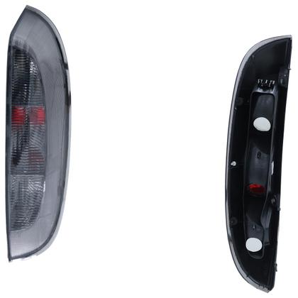 Imagem de Lanterna Traseira Corsa Hatch 2003 2004 2005 2006 2007 2008 2009 2010 2011 2012 Fumê Lente Estriada Acrílico