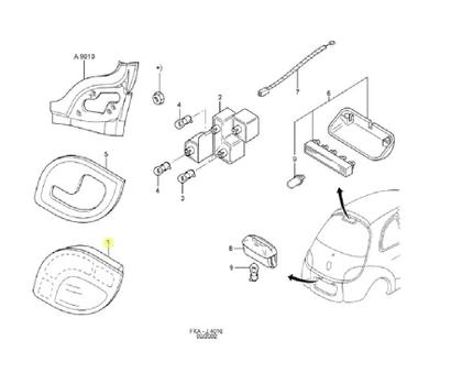 Imagem de Lanterna Traseira Lado Direito Ford Ka 1998 À 2001