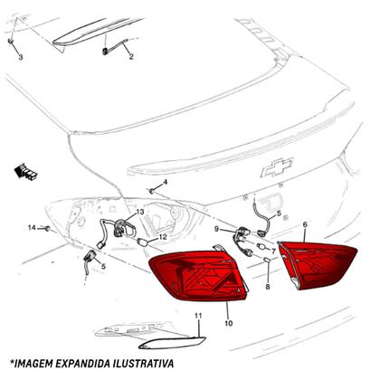 Imagem de Lanterna Traseira Lado Direito Sedan Pecas Genuinas Gm Vectra 2006 A 2011 93345894