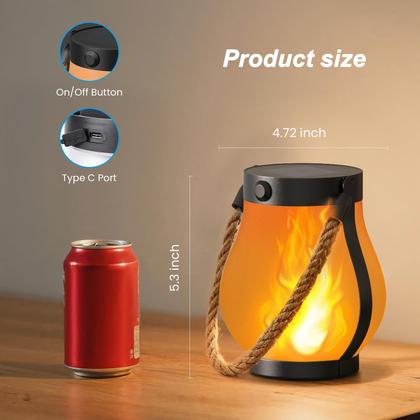 Imagem de Lanternas solares Hompavo Gen2 impermeáveis com chama cintilante