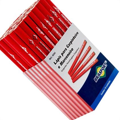 Imagem de Lapis Carpinteiro/Marceneiro Brasfort Caixa Com 72