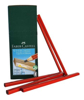 Imagem de Lápis Carpinteiro Marceneiro Faber Castell 6mm 72 Unidades