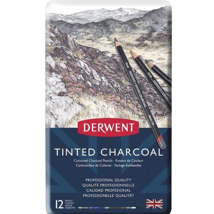 Imagem de Lápis Carvão Derwent Tinted Charcoal 12 Cores