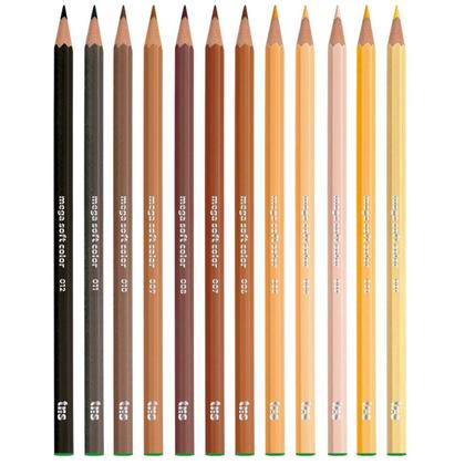 Imagem de Lapis Cor 12 Cores Tons De Pele Mega Soft Color Original Tris