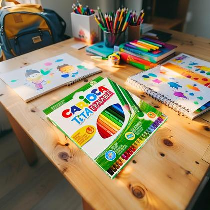 Imagem de Lápis Cor Apagável CX c/24un Carioca Tita