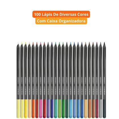 Imagem de Lápis De Cor 100 Cores Leo&Leo Ideal Para Artistas