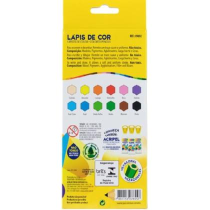 Imagem de Lápis de Cor 12 Cores Ponta Macia Para Pintura e Desenhos Infantil e Profissional Acrilex