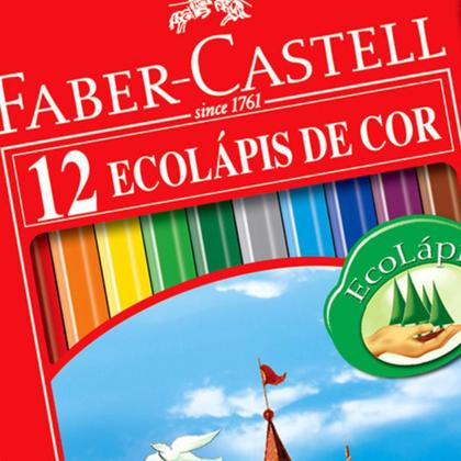 Imagem de Lápis de Cor 12 Peças Faber Castell Volta Aula Escolar