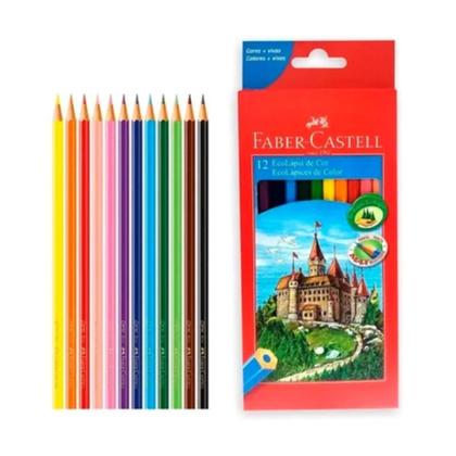 Imagem de Lápis de Cor 12 Peças Faber Castell Volta Aula Escolar