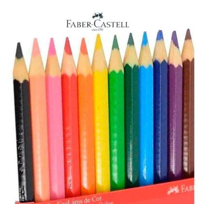 Imagem de Lápis de Cor 12 Peças Faber Castell Volta Aula Escolar