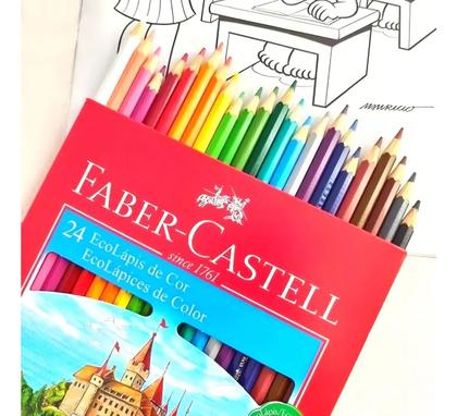 Imagem de Lápis De Cor 24 cores Faber-Castell EcoLápis Sextavado