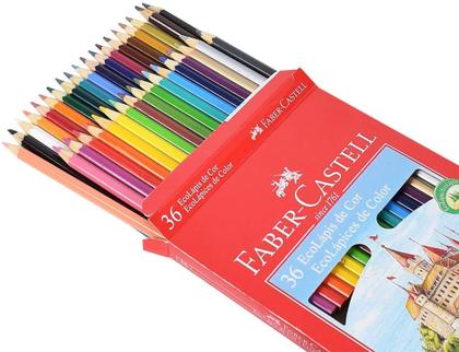 Imagem de Lápis de cor 36 cores sextavado Faber Castell