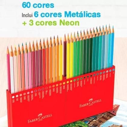 Imagem de LÁPIS DE COR 60 CORES FABER CASTELL Azul