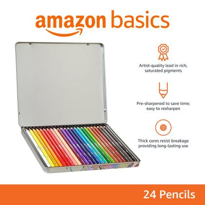 Imagem de Lápis de cor Amazon Basics Premium Soft Core 24 unidades