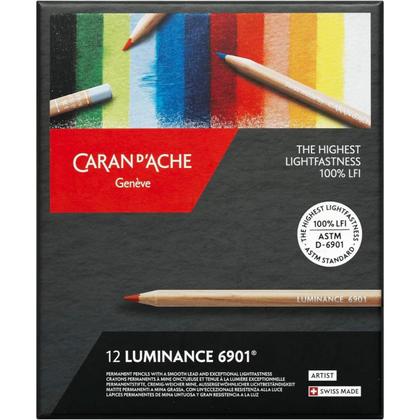 Imagem de Lápis de Cor Caran DAche Luminance 6901 - 12 Cores