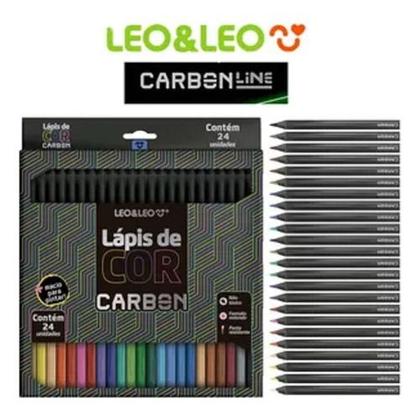Imagem de Lápis De Cor Carbon 24 Cores Redondo - Leo&Leo