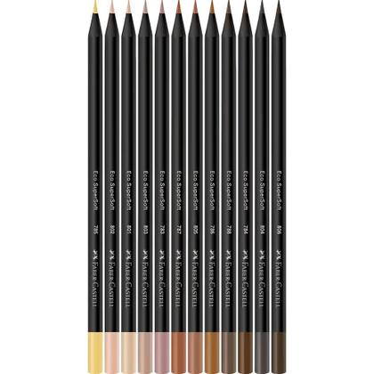 Imagem de Lápis de Cor Color Supersoft Tons de Pele c/ 12 Cores - Faber Castell