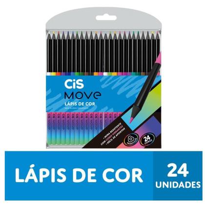 Imagem de Lapis De Cor Com 24 Cores Cis Move