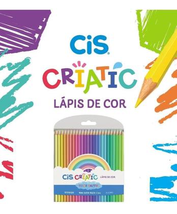 Imagem de Lápis De Cor Criatic Com 24 Cores Tons Pastel - Cis