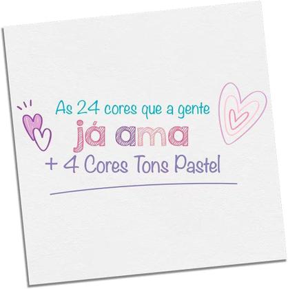 Imagem de Lápis de Cor Ecolápis 28 Cores + 4 Pastel - Faber Castell
