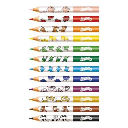 Imagem de Lápis de Cor Ecolápis Jumbo 123012AP 12 Cores + Apontador - Faber Castell