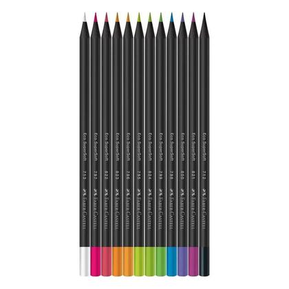 Imagem de Lápis de Cor Ecolápis Supersoft 210744 12 Cores Neon - Faber Castell