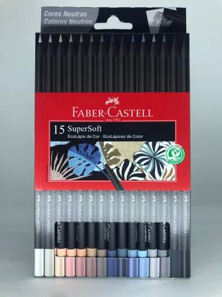 Imagem de Lápis de Cor EcoLápis SuperSoft Cores Neutras 15 Cores Faber-Castell