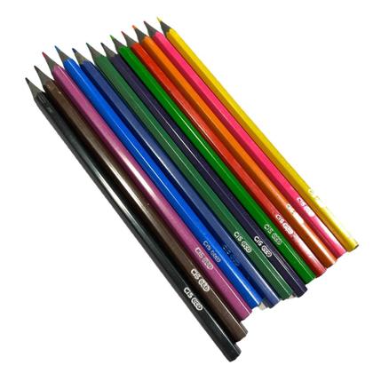 Imagem de Lápis de Cor Escolar 12 Cores Cis Ecolápis sextavado Reciclado