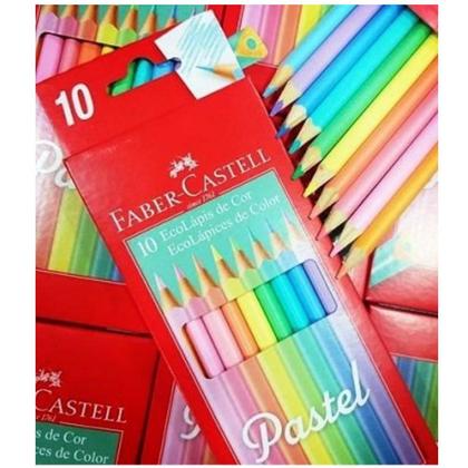 Imagem de Lápis de Cor FABER-CASTELL 10 Cores em tons Pastel Ref.120510P
