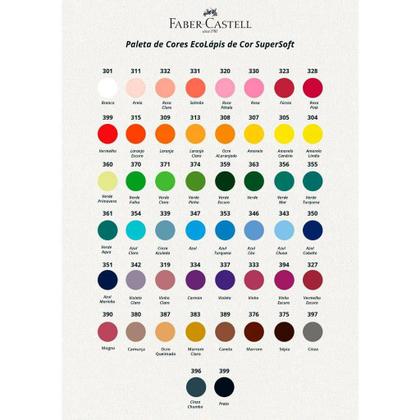 Imagem de Lapis De Cor FABER CASTELL 50 Cores Super Soft Ecolapis
