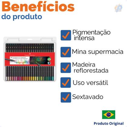Imagem de Lápis De Cor Faber-Castell 50 Cores Super Soft