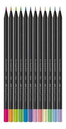 Imagem de Lápis de cor Faber Castell super soft 6 neon e 6 pastel