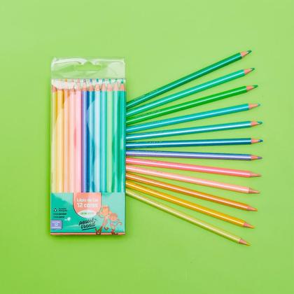 Imagem de Lápis de Cor Pastel Trend Estojo com 12 Cores - Leo&Leo