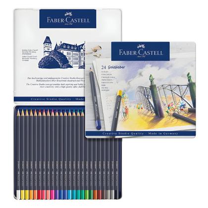 Imagem de Lápis de Cor Permanente Faber Castell Goldfaber 24 Cores