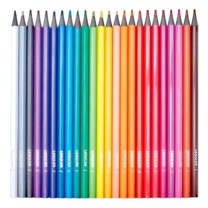 Imagem de Lápis de Cor Sextavado Caixa com 24 cores - Leo&Leo