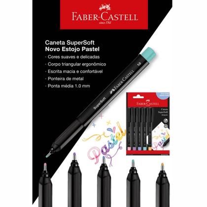 Imagem de Lápis De Cor Super Soft E Soft Pen Faber Castell Neon Pastel