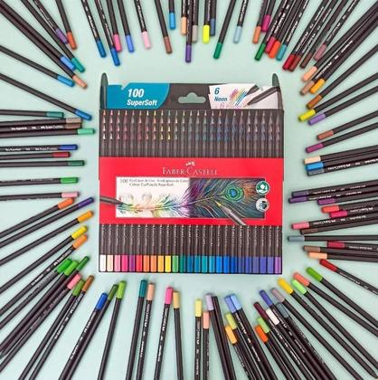 Imagem de Lápis De Cor Supersoft 100 Cores Faber-Castell