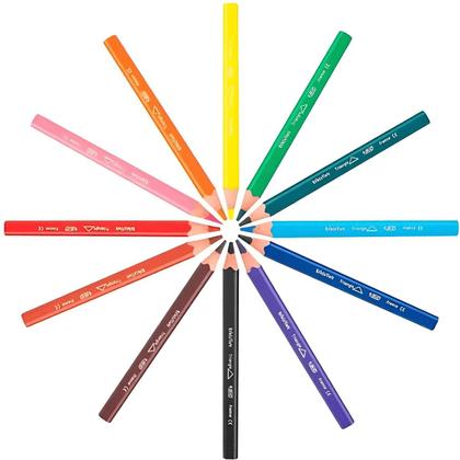 Imagem de Lápis de Cor Triangular Gigante Evolution - 12 Cores - Bic