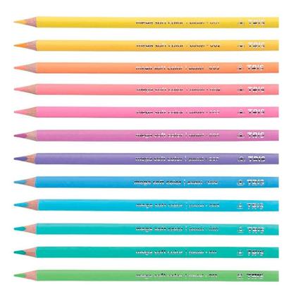 Imagem de Lápis de Cor Triangular Tons Pastel com 12 Cores - Tris