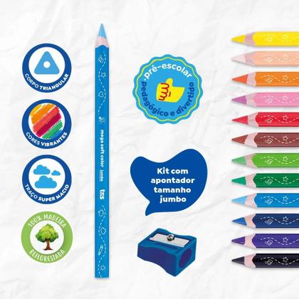 Imagem de Lápis de cor tris jumbo 12 cores
