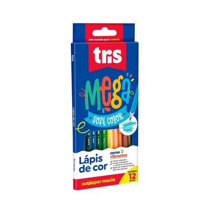 Imagem de Lápis De Cor Tris Mega Soft Color 12 Cores