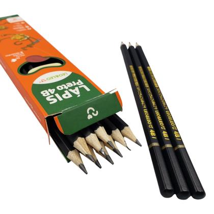 Imagem de Lápis De Escrever Grafite Preto Caixa Com 12 Unidades