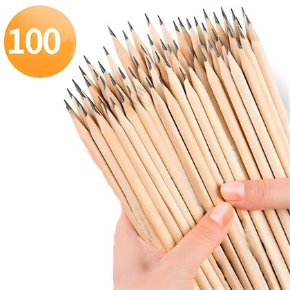 Imagem de Lápis De Madeira Natural HB Para Crianças, 100 Peças, Hexagonal, Para Desenho E Escrita, Material