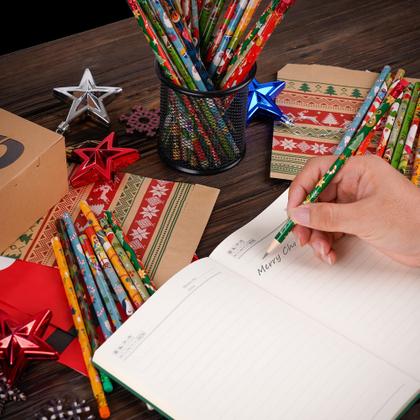 Imagem de Lápis de Natal Kolewo4ever 200 peças com tampas de borracha x12