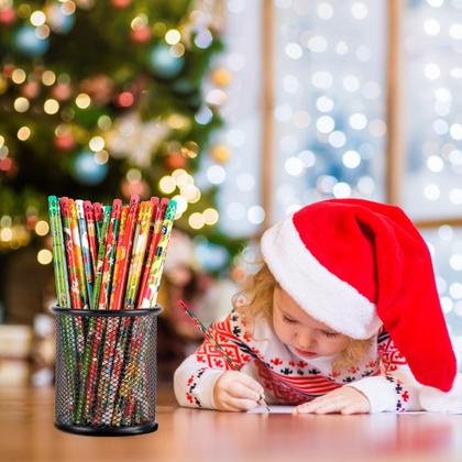 Imagem de Lápis de Natal Kolewo4ever 200 peças com tampas de borracha x12