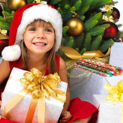 Imagem de Lápis de Natal Kolewo4ever 200 peças com tampas de borracha x12