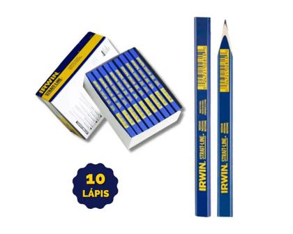 Imagem de Lapis de Pedreiro Carpinteiro Marceneiro para Obra- Kit Com 10 Unidades